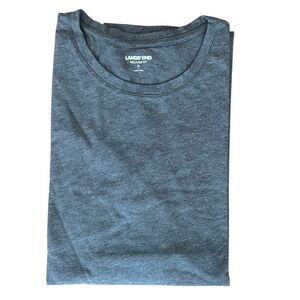 Lands End Relaxed Fit NWOT Long Sleeve Cotton T-Shirt Womans SZ 1X/18 Gray
